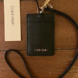 Calvin Klein leather ID Lanyard